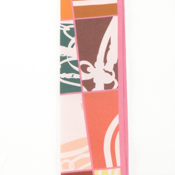Authentic Hermes “Brides de Gala” Twilly multicolor twill silk scarf wrap - Picture 2 of 7